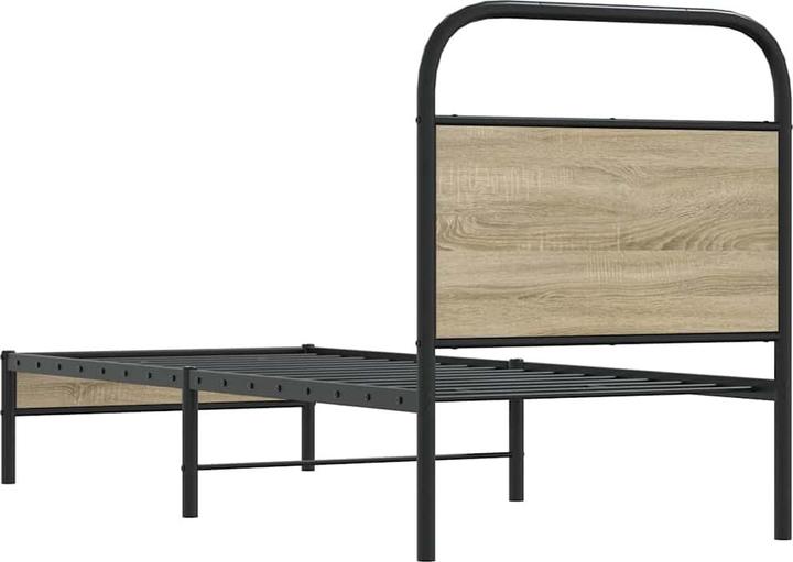 Immagine prodotto VidaXL Struttura letto senza materasso 120x190 cm in legno di quercia affumicata (120 x 190 cm)