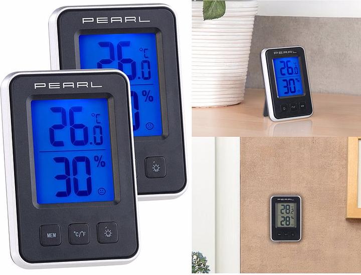 Actual product image Pearl Set of 3 digital thermometers/hygrometers
