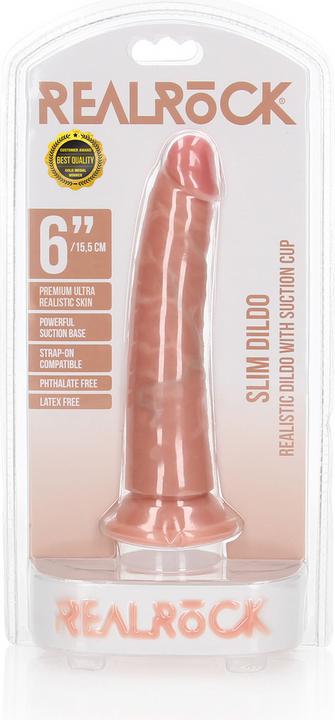 Image du produit RealRock Dildo without Balls with Suction Cup - 6"/ 15,5 cm