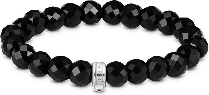 Produktbild Thomas Sabo Charm Armband Obsidian Beads oval (17 cm, Silber 925)