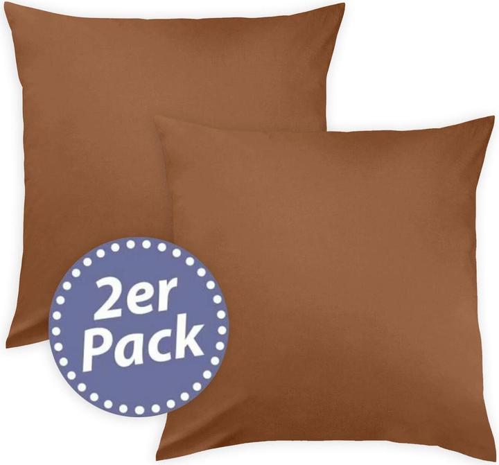 Produktbild Traumschlaf Uni Kissenhülle Monaco 2er Set (Kopfkissenbezug, 80x80 cm)