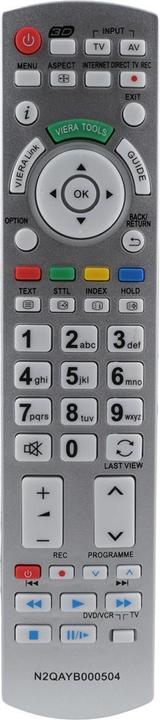 Produktbild Azurano Fernbedienung für PANASONIC N2QAYB000504, SUB N2QAYB000505, N2QAYB000506, N2QAYB000673 (Gerätespezifische Fernbedienung)
