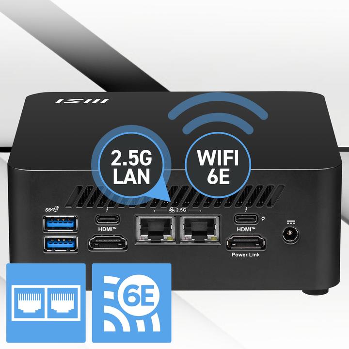 Image du produit MSI Cubi NUC 1MG (Sans système d'exploitation) (Intel Core 7 150U, 16 Go, 512 Go, Intel UHD Graphics)