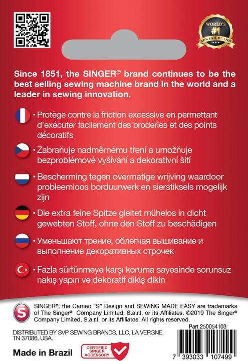 Actual product image Singer Embroidery sewing machine needle, range, pack of 5
