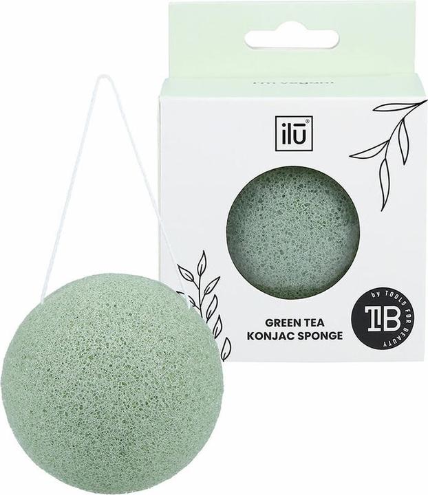 Image du produit Tools for Beauty T4B Ilu Konjac Éponge de maquillage avec cordon - Vert