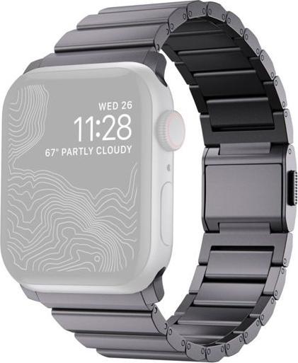 Produktbild Nomad Armband Aluminium Apple Watch Gray (21.5 mm, grade N52 magnet, Edelstahl 316, Aluminium)