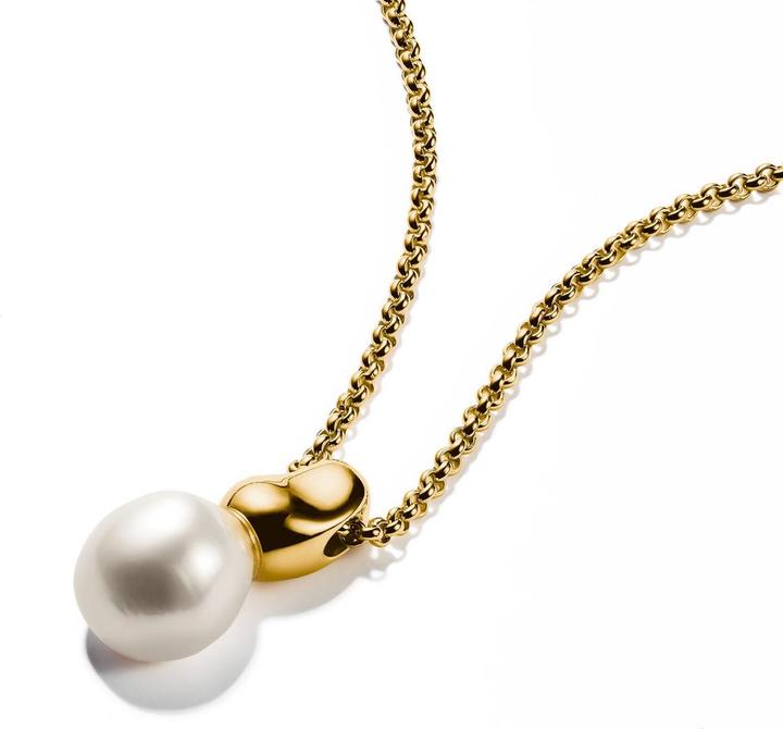 Immagine prodotto Thomas Sabo Halskette mit Perlen Anhänger Natural Beauty vergoldet (Perla coltivata in acqua dolce, Argento 925, 40 - 45 cm)