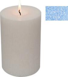 Actual product image Herzog Kerzen Pillar candle Kristallo Zylindro Ø 10 cm x 15 cm Pastel blue (1 pcs.)