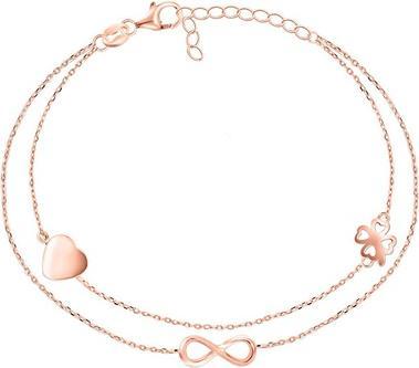 Brilio Silver - Double bronze bracelet with ornaments BRC34R