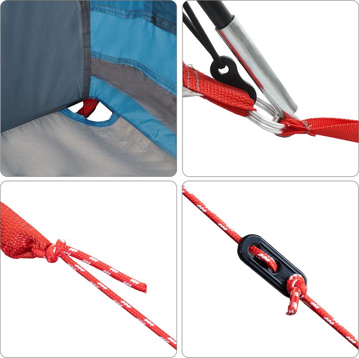 Immagine prodotto VidaXL Tenda familiare con finestre Cupola blu per 4 persone Impermeabile (Tenda a cupola, 4 persone)