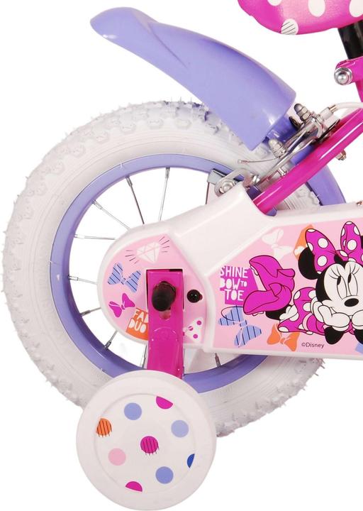 Image du produit Disney Minnie Cutest Ever! Kinderfiets - Meisjes - 12 inch - Roze - Twee handremmen (12")