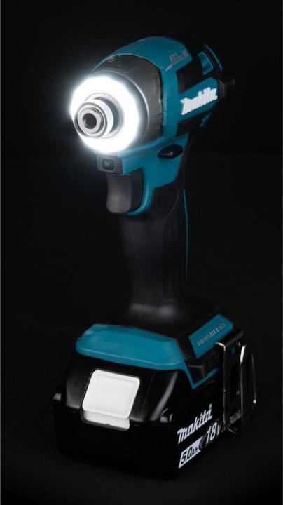 Actual product image Shots Makita DTD 173 RTJ Akku Schlagschrauber 18 V 180 Nm 1/4“ Brushless + 2x Akku 5,0 Ah + Ladegerät + (Rechargeable battery operated)