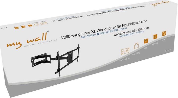 Produktbild myWall TV Wandhalterung Vollbewegliche XL Wandhalter für LCD TV (Wand, 90", 50 kg)