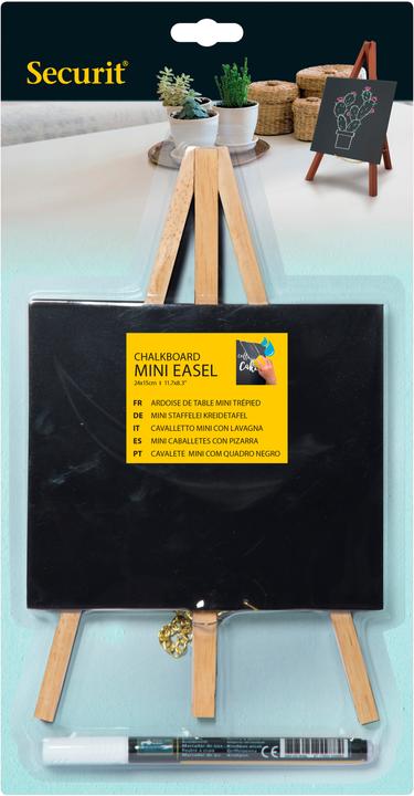 Image du produit Securit Tableau à craies de table MINI avec chevalet, hêtre (Tableau d'affichage)