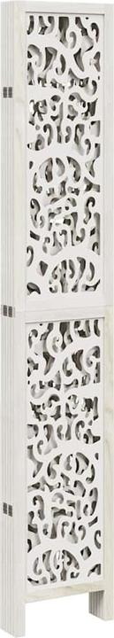 Actual product image VidaXL Room divider screen partition wall room divider 6 pcs. white solid wood paulownia