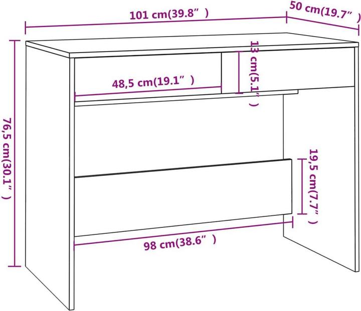 Actual product image VidaXL Gada (101 x 50 x 76.5 cm)