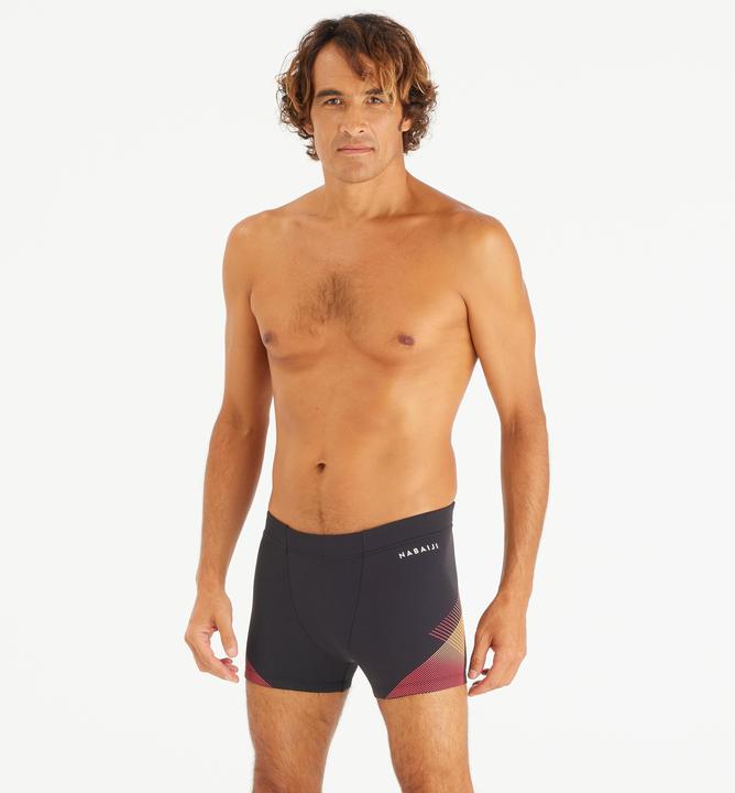 Immagine prodotto Nabaiji Boxer da bagno da uomo - 500 Fiti Tria nero/rosso (L)