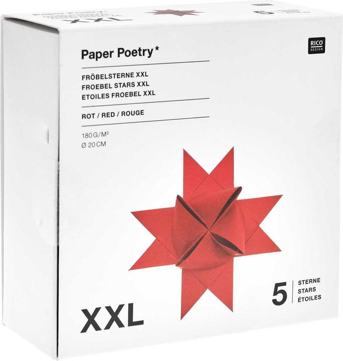 Image du produit Rico Design Étoiles de Fröbel XXL (180 g/m², 5 x)