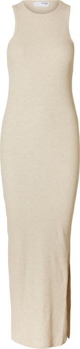 Selected Femme Rippmuster Baumwoll Maxikleid