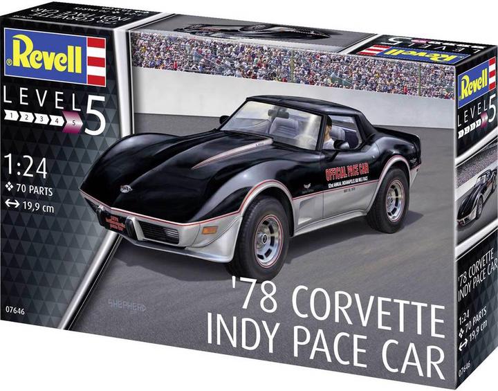 Actual product image Revell 07646 78 Corvette Indy Pace Car Model Kit 1:24