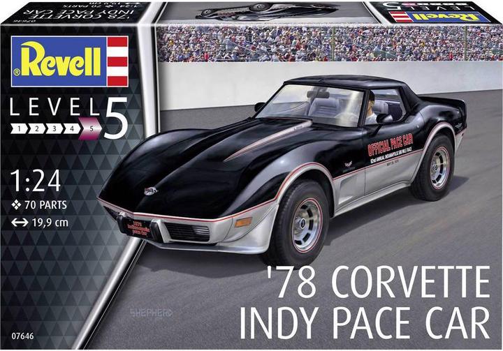 Actual product image Revell 07646 78 Corvette Indy Pace Car Model Kit 1:24
