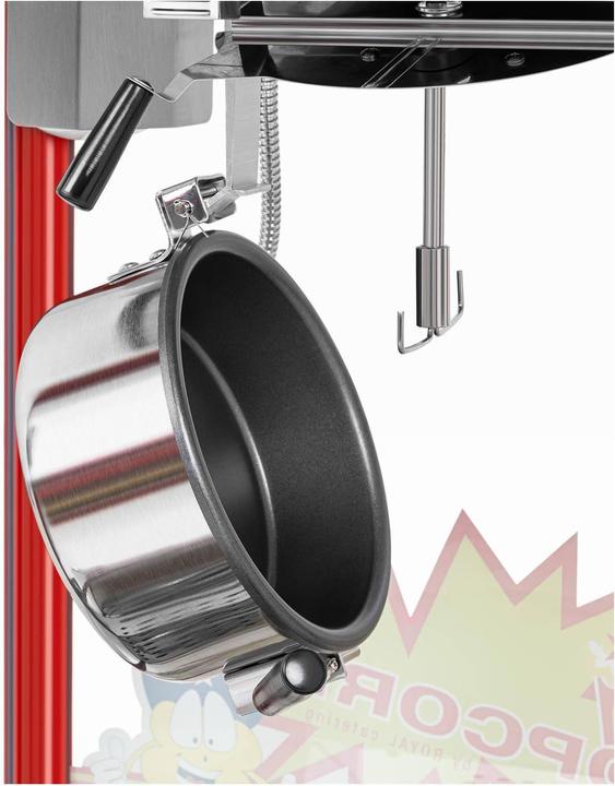 Produktbild Royal Catering Kleine Popcornmaschine - 1600W Leistung, Edelstahl, gehärtetes Glas und Teflonmaterial