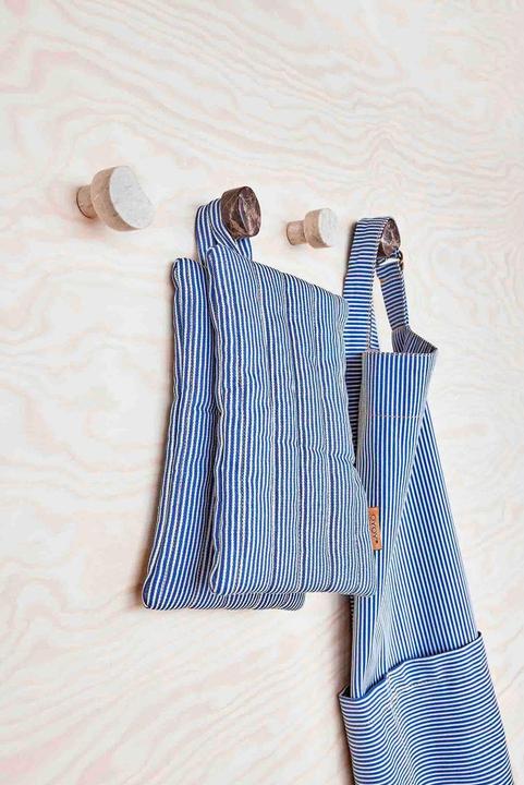 Produktbild Oyoy Topflappen Striped Denim 2 Stück, Blau/Weiss (Bio Baumwolle)