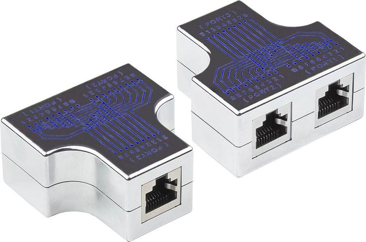 Produktbild Good Connections Modular T-Adapter, 1x RJ45-Buchse an 2x RJ45-Buchse, Belegung 1:1