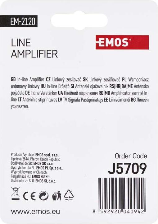 Produktbild Emos DVB-T/T2 Signalverstärker 20dB (Verstärker)