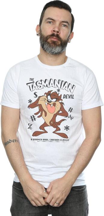 Actual product image Looney Tunes Mens Tasmanian Devil Vintage Cotton T-Shirt (M)