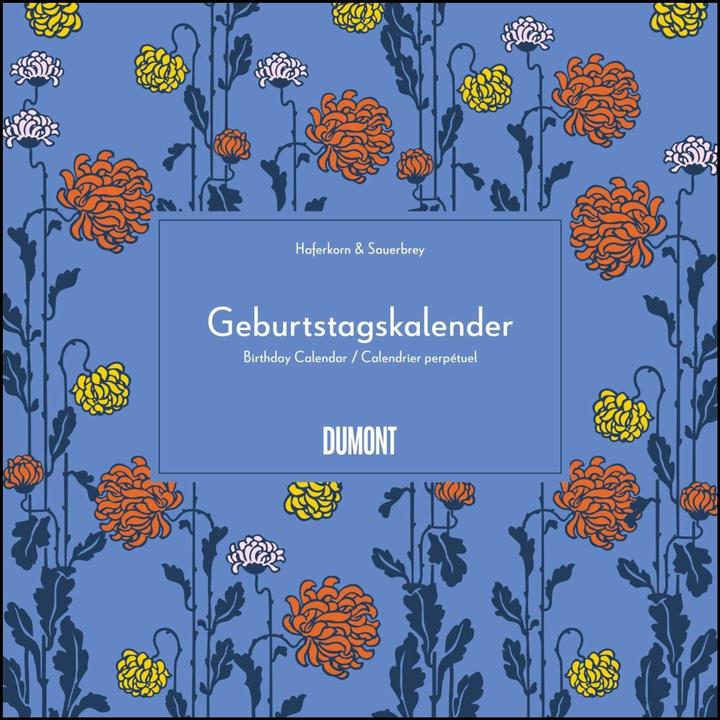 Produktbild Immerwährender Geburtstagskalender - Lovely Flowers (24 x 24 cm, Deutsch, Französisch, Englisch)