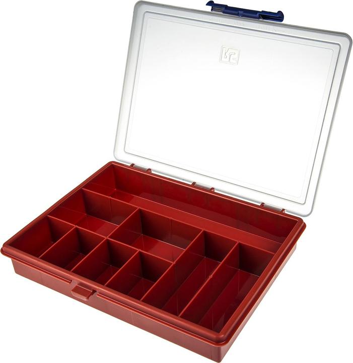 Actual product image Rs Pro Red plastic storage box,9 compartment