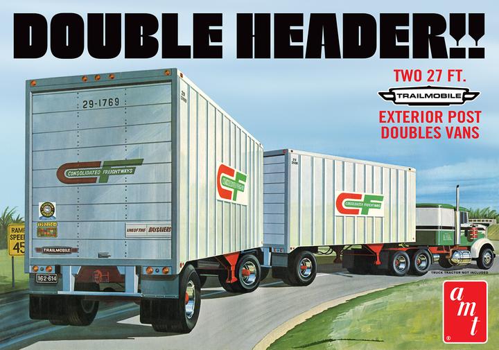 Image du produit AMT Double Header Tandem Van Trailers