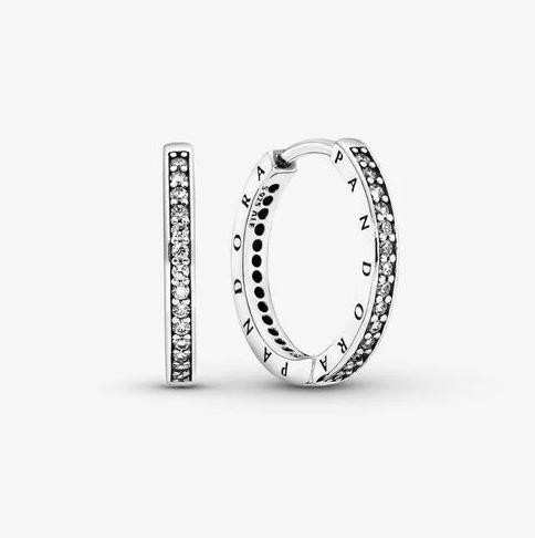 Produktbild Pandora Kreolen Logo (Silber)