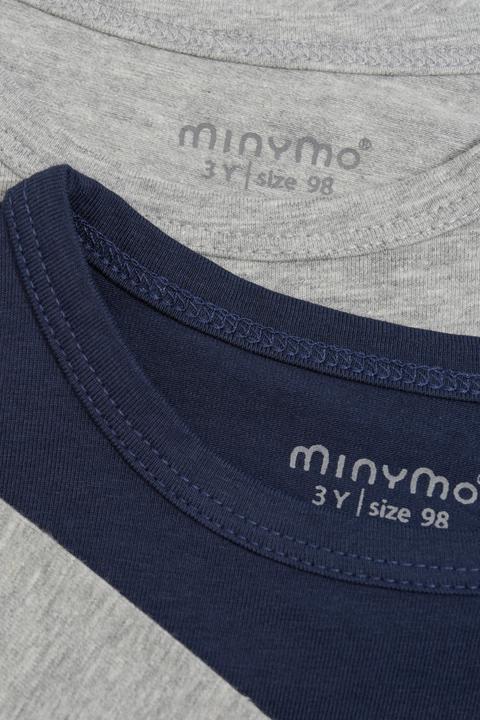 Immagine prodotto Minymo Maglietta Basic 34 L/S da bambino (confezione da 2) (122)