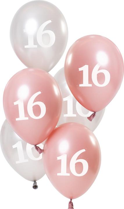 Immagine prodotto Folat Palloncini rosa lucido 16 anni 23cm - 6 pezzi (6 x)