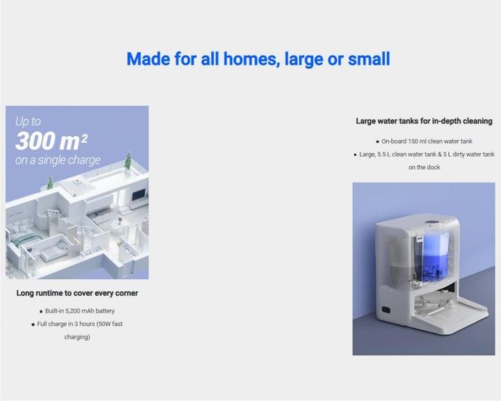 Produktbild EZVIZ RS2 Robot Vacuum & Mop Combo (Saugwischroboter)
