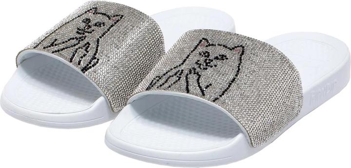 Actual product image RipnDip Lord Nermal Slides Rhinestone White (43)