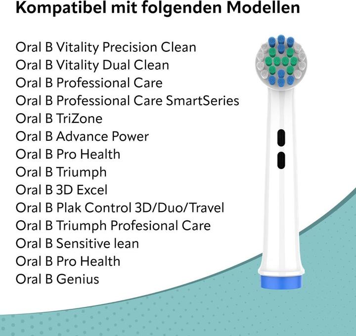 Produktbild Ora-Care Ersatzbürsten Standard-Version kompatibel mit Oral-B (8 x)