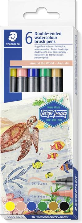 Actual product image Staedtler Double fibre-tip pens Europe, box of 6, 2 tips, line width: 1.0 (Europe, 6 x)