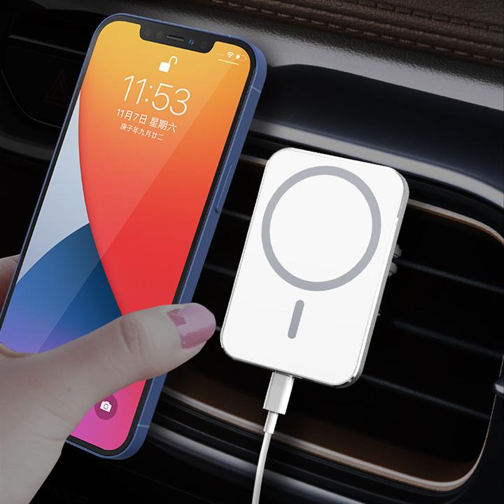 Actual product image PhoneLook 15W magnetic car wireless charger for Apple MagSafe