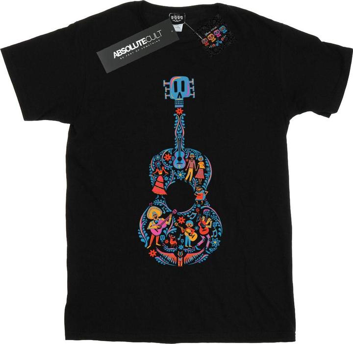 Actual product image Disney Womens/Ladies Coco Guitar Pattern Cotton Boyfriend T-Shirt (M)