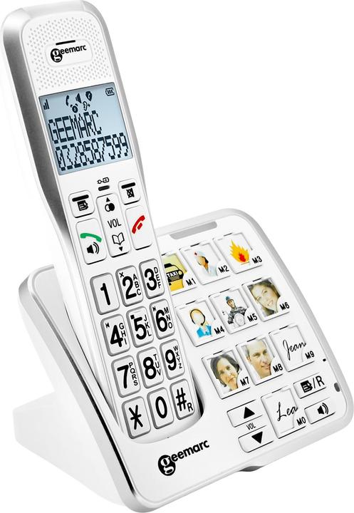 Image du produit Geemarc AMPLIDECT 595 PHOTO Téléphone sans fil pour seniors Répondeur, touches photo Écran rétroéclairé W