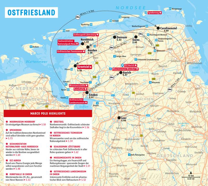 Produktbild Reiseführer Ostfriesland, Nordseeküste Niedersachsen, Helgoland (Deutsch, Klaus Bötig, Maria Berentzen, 2023)