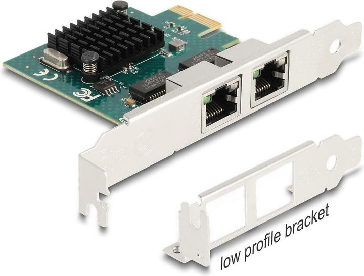 Immagine prodotto Delock Scheda PCI Express x1 a 2 x RJ45 Gigabit LAN BCM (PCI-E x1)