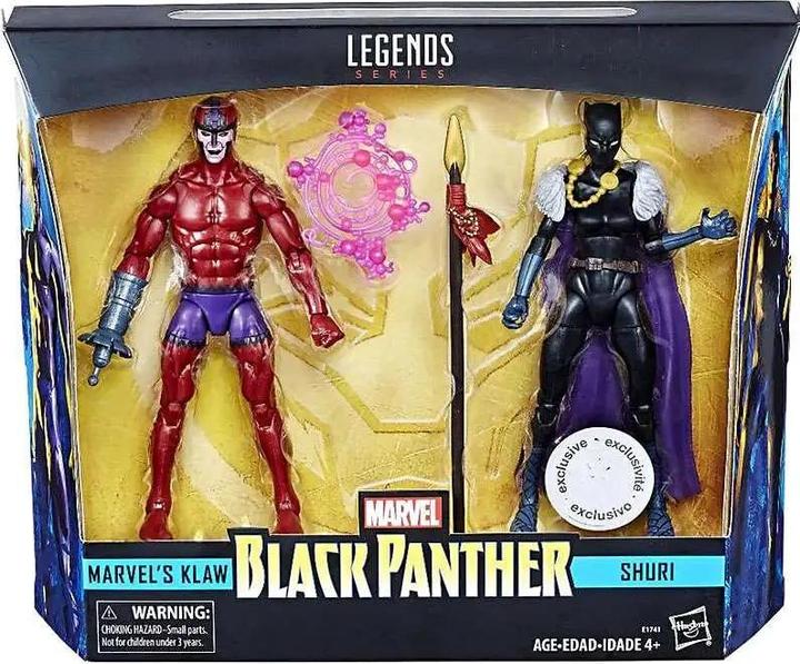 Actual product image Hasbro Black Panther Marvel Legends Shuri and Klaw 6-Inch Action Figures - Toys R Us Exclusive