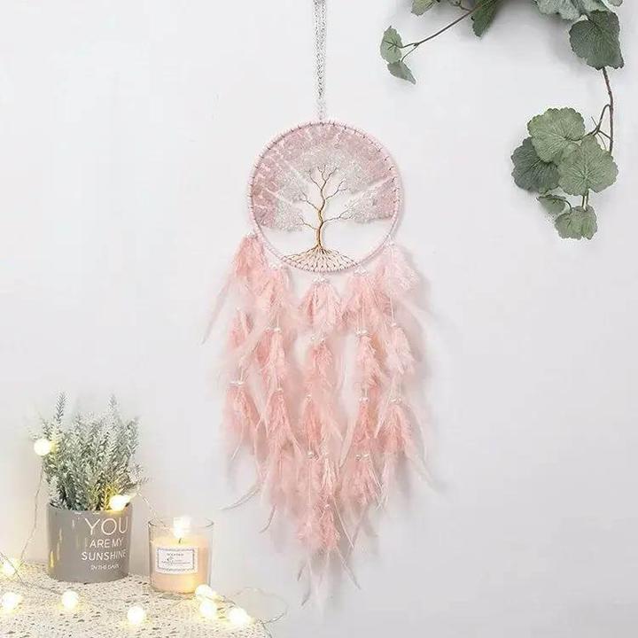Actual product image Cover-Discount XXL Dream Catcher Tree of Life pink (60 x 16 cm)