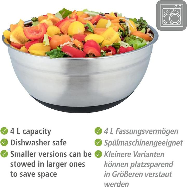 Actual product image Wenko Bowl 1700 ml, 1 piece, stainless steel (20 cm, 1.70 l, 1 x)