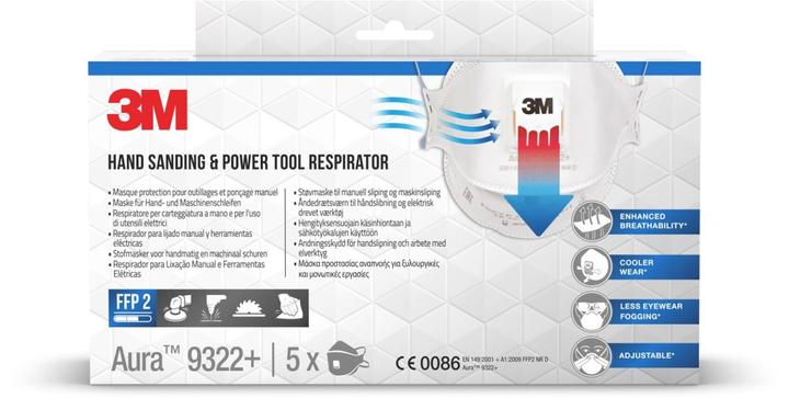 Produktbild 3M Atemschutzmaske, weiss (FFP2, FFP2 R D, 5 x)