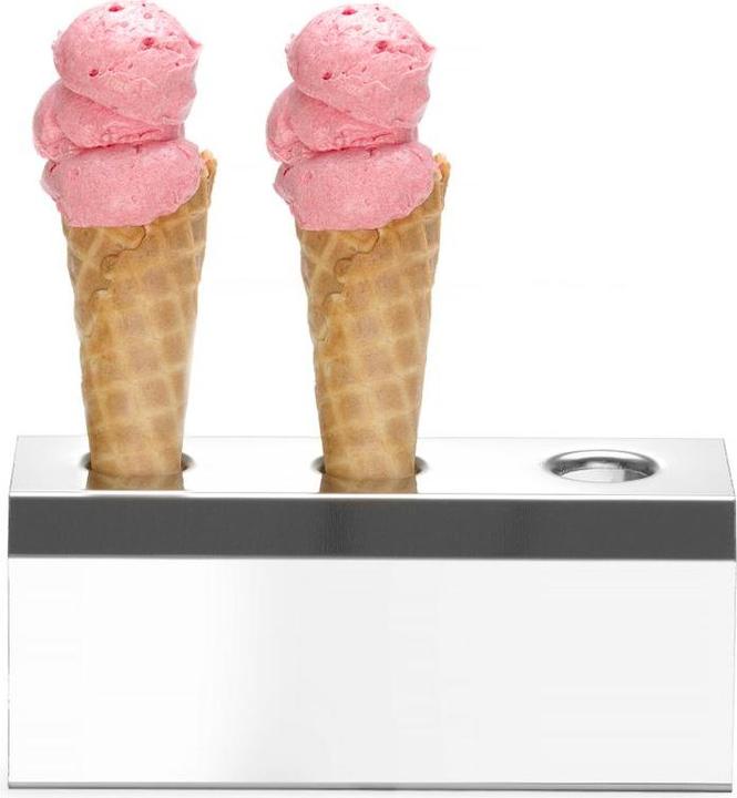 Actual product image Hendi Ice cream cone stand stainless steel holes